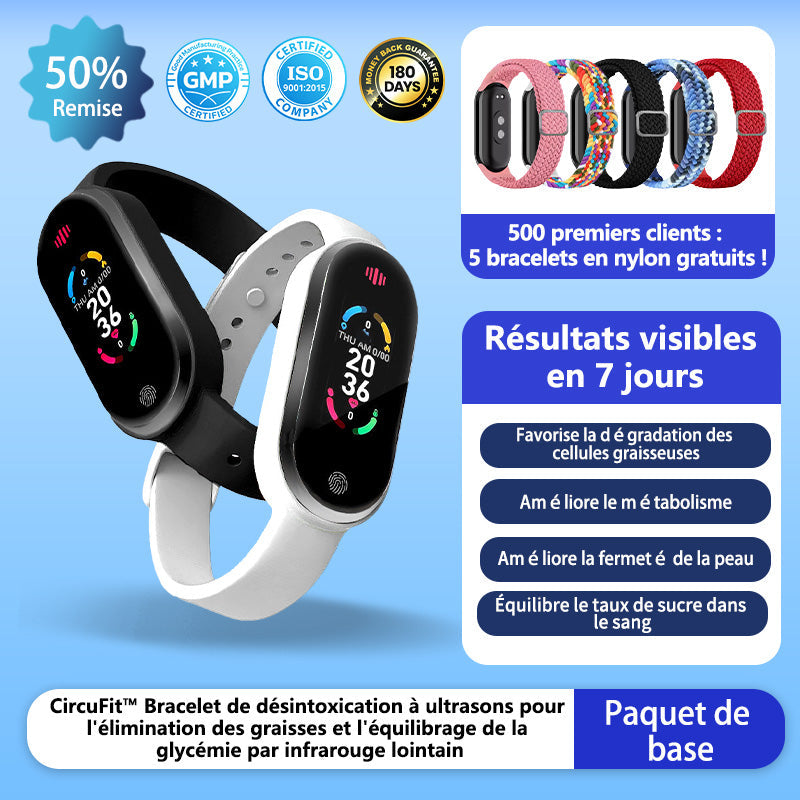 Circufit™ Ultrasounds Destruction of Fat Cells & Infrared Glycemic Balance Detoxification Bracelet (👨‍⚕️Recommended by Plastic Surgeons)