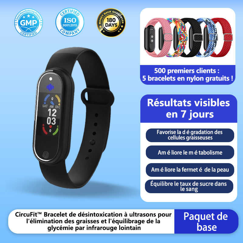 Circufit™ Ultrasounds Destruction of Fat Cells & Infrared Glycemic Balance Detoxification Bracelet (👨‍⚕️Recommended by Plastic Surgeons)