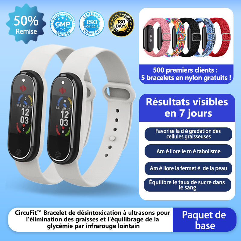 Circufit™ Ultrasounds Destruction of Fat Cells & Infrared Glycemic Balance Detoxification Bracelet (👨‍⚕️Recommended by Plastic Surgeons)