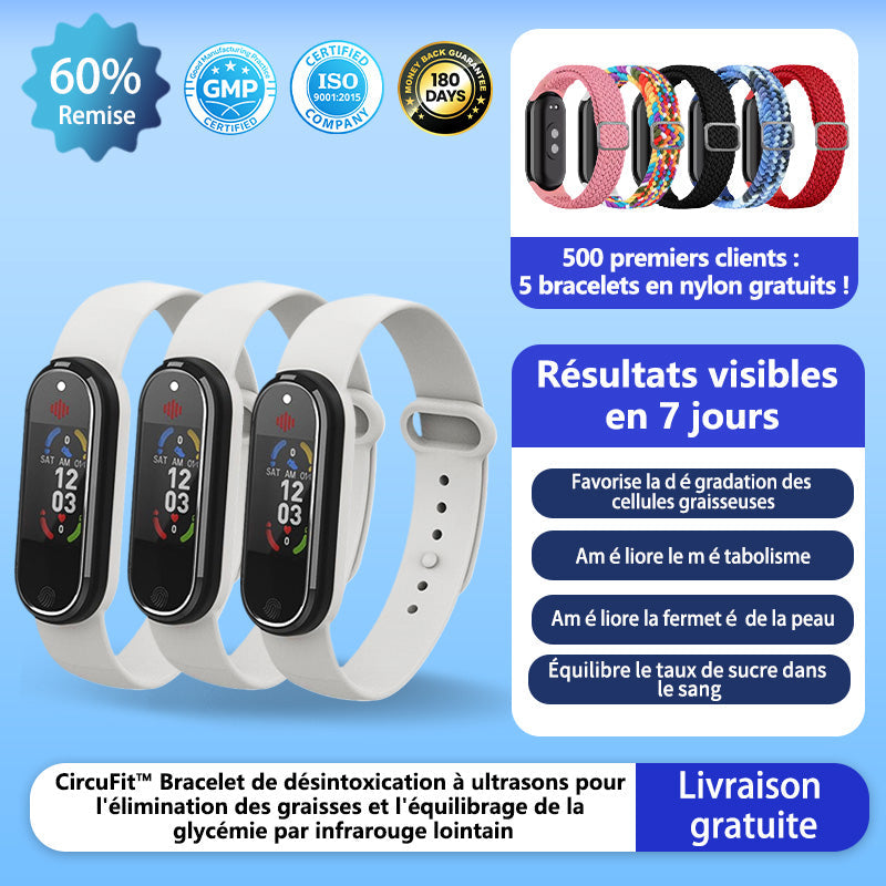 Circufit™ Ultrasounds Destruction of Fat Cells & Infrared Glycemic Balance Detoxification Bracelet (👨‍⚕️Recommended by Plastic Surgeons)