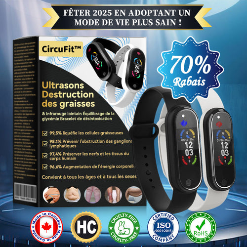 Circufit™ Ultrasounds Destruction of Fat Cells & Infrared Glycemic Balance Detoxification Bracelet (👨‍⚕️Recommended by Plastic Surgeons)
